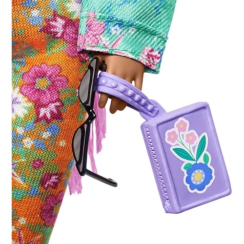 Кукла Барби Extra in Floral-Print Jacket с мышкой Алматы, Астана, Шымкент, Караганда купить в магазине игрушек LEMUR.KZ